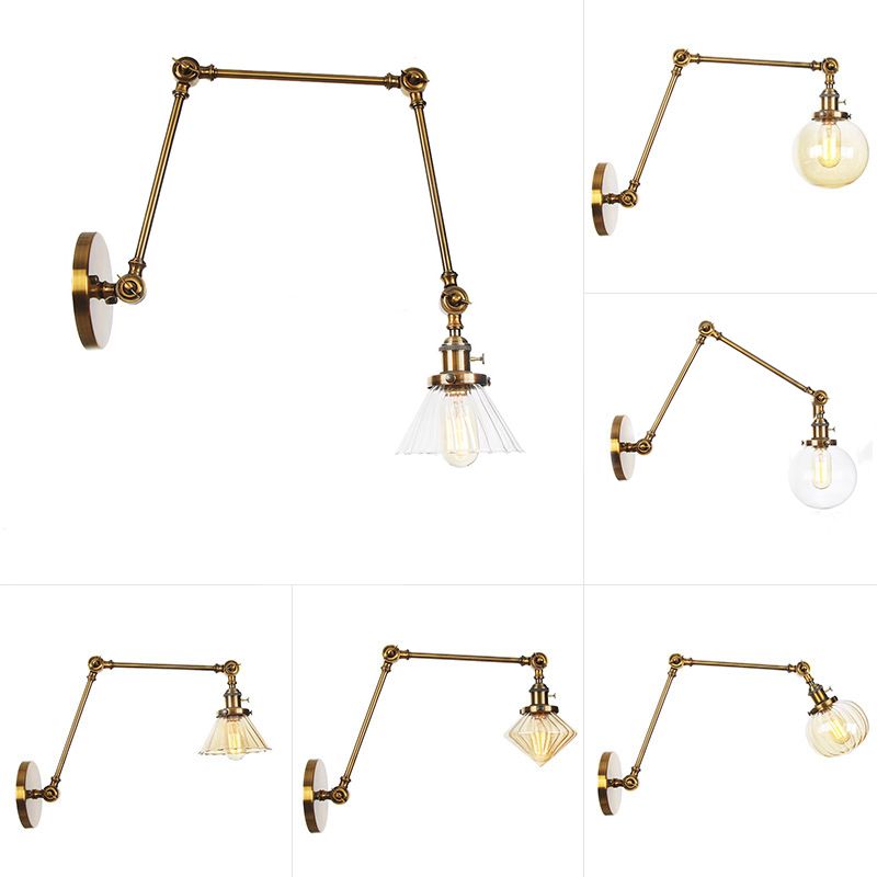 Stile industriale SCONCE MOLTO 1 BUB GLUB MOLTO MONTRO A MONTRIO PER CAMERA PER CAMERA