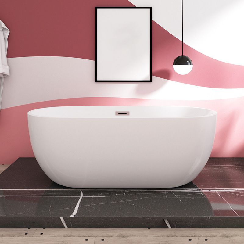 Contemporary Soaking Bathtub Acrylic Rectangular Tub for Home