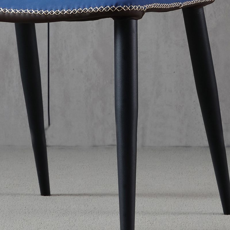 Silla lateral de comedor de cuero contemporánea Silla lateral con respaldo para Brasserie