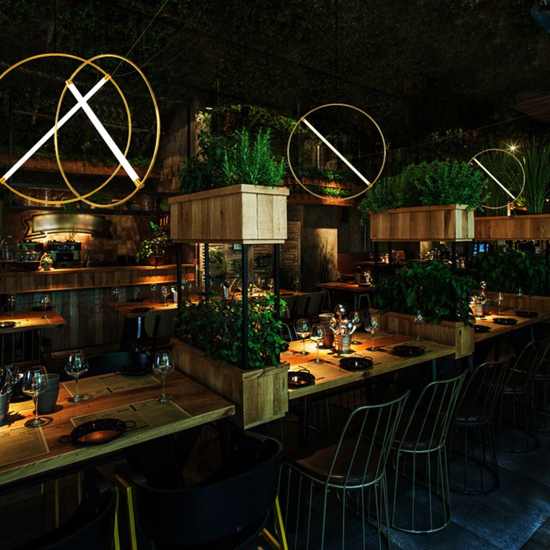 Contemporary Acrylic Pendant Light Fixture 1-Light Circle Hanging Ceiling Light