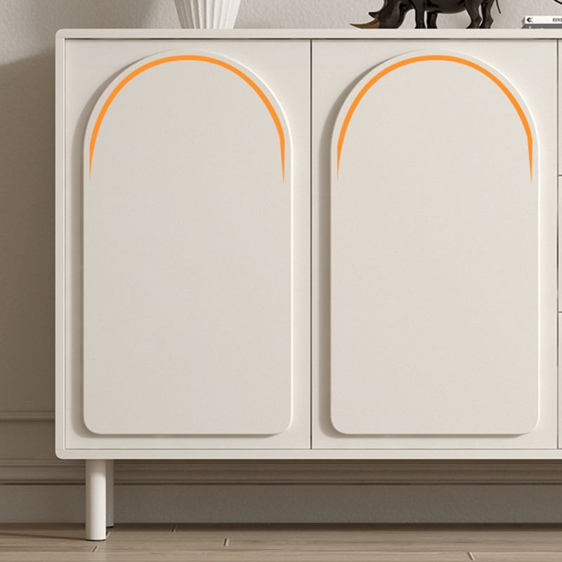 37.4"Tall White Wooden Cabinet , 3- Drawer Rectangle Accent Cabinet