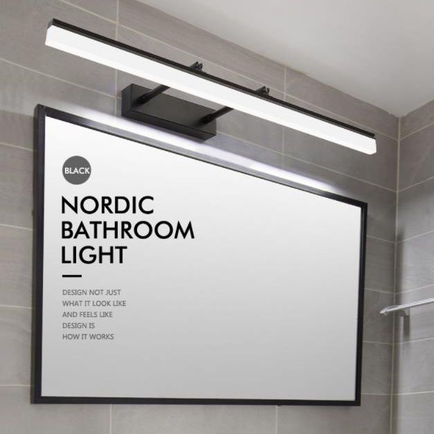 Armed LED Vanity Lamp Modern Minimalist Style Metal Single Vanity Light