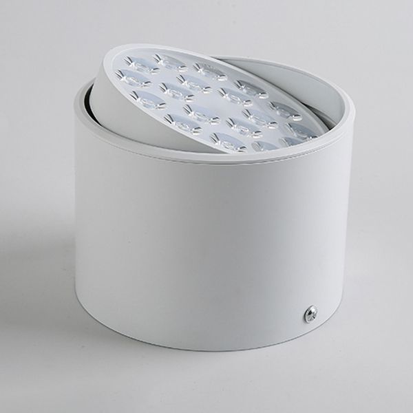 Cylindrical Shape Ceiling Lamp Modern Simple Style Aluminium 1 Light Flush Mount for Aisle