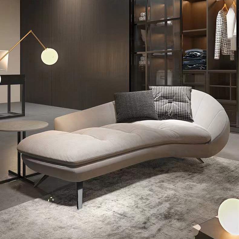 Modern Chaise Lounge Chair Light Grey Right-Arm Facing Chaise