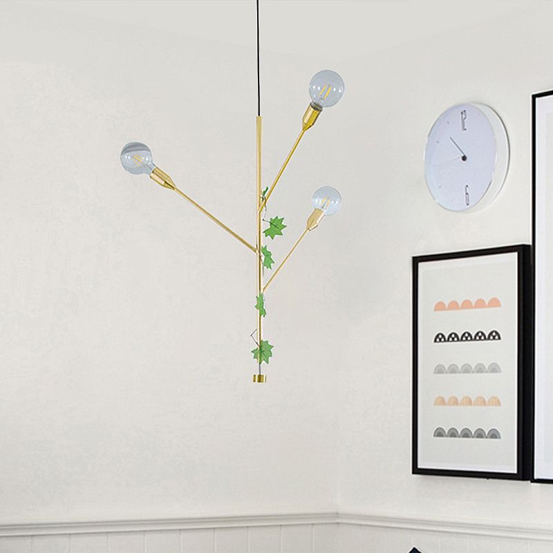 Branche Pendant lampe Métal moderne 3/6 LICTES PRENDANT CLUSPER GOLD / GOL