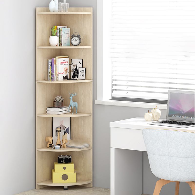 Closed Wooden Bookshelf Modern Minimalist Home Living Room Corner Bookcase