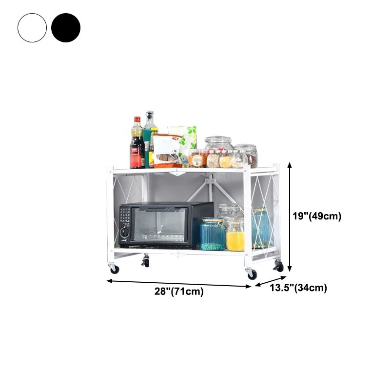 Industrial Folding Steel Etagere Bookshelf Open Bookshelf with Caster Wheels