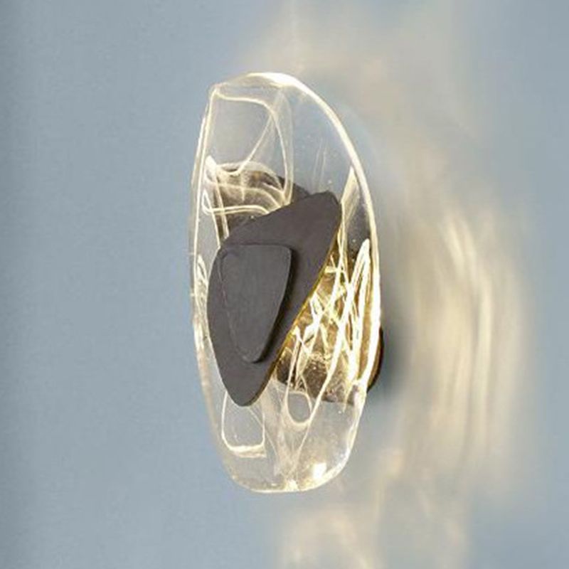 Glass Geometric Wall Mount Lamp Simple 1 Light Wall Mounted Light Fixture