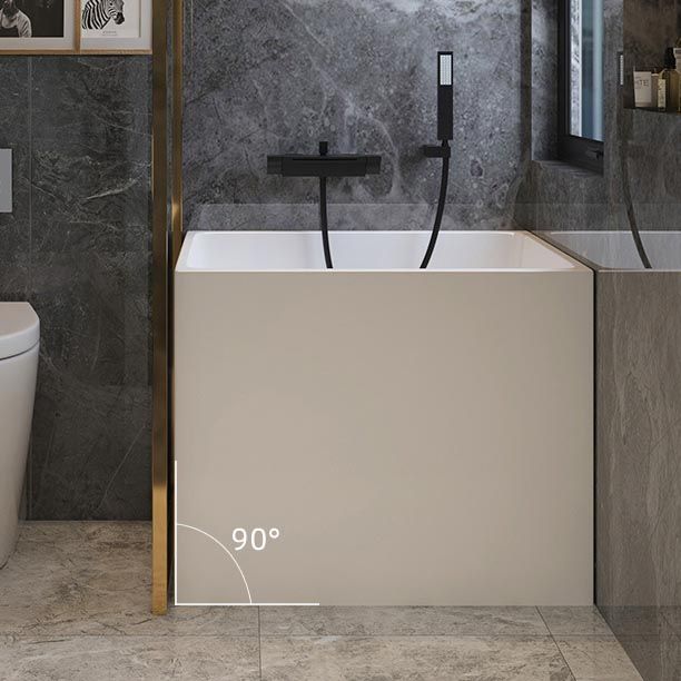 Modern Acrylic Alcove Bathtub Rectangular Matte Bath Tub for Home