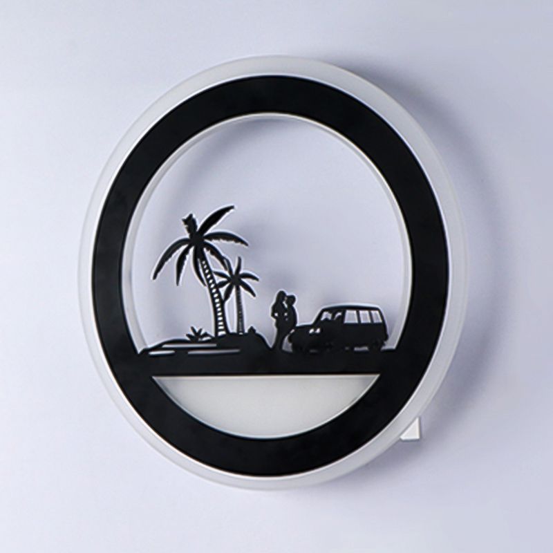 Lámparas de montaje en la pared redondo de estilo moderno 1 Lámparas de pared ligeras