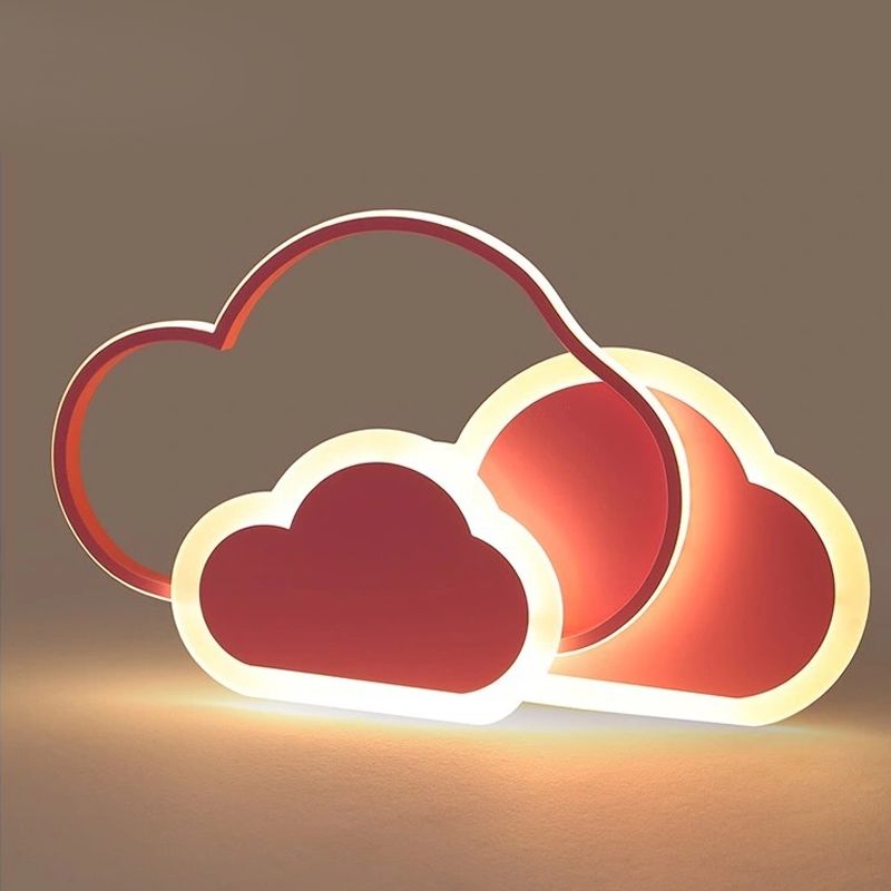 LED-kinderkamer acryl en metalen plafondverzonken kleurrijke wolkenpatroon inbouwverlichting