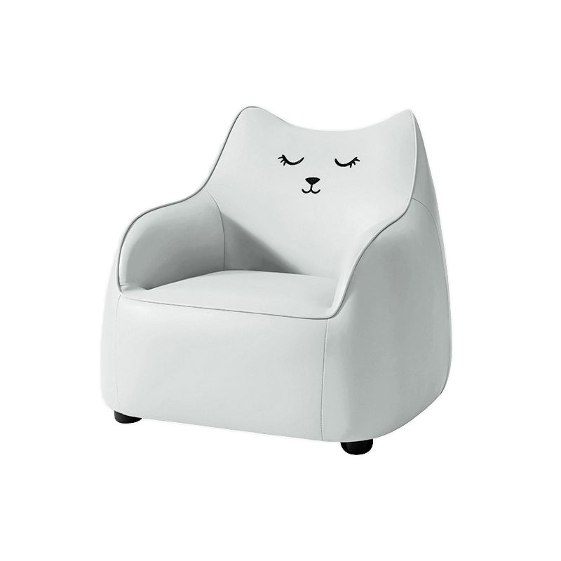 PU Chair Arms Included Basic Four Legs Chair for Living Room