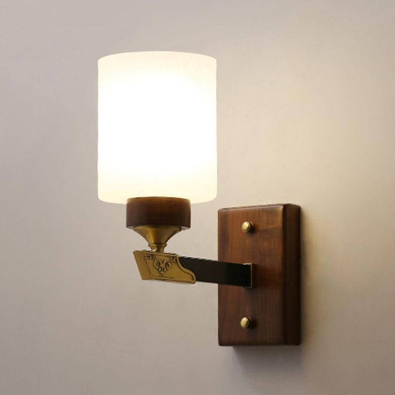1 Light Wall Sconce Lighting Modern Wood Wall Light Fixture for Dining Room