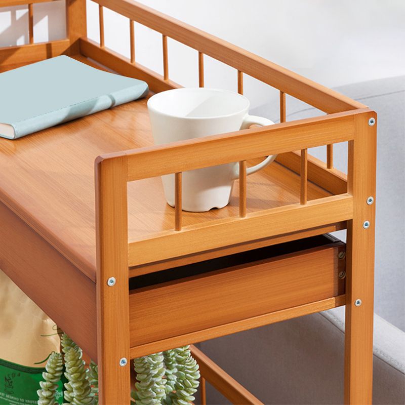 11" Wide Contemporary Corner Table Rectangular Accent Side Table with Storage