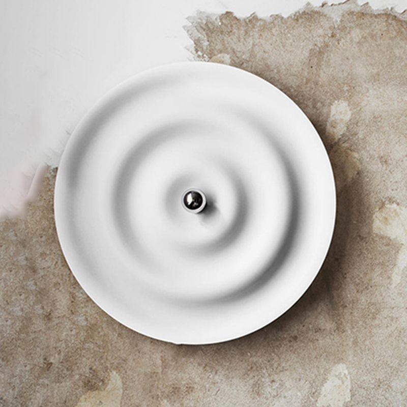 Modern Metal Wall Sconce Circular Shape Wall Light with Aluminum Shade for Bedroom