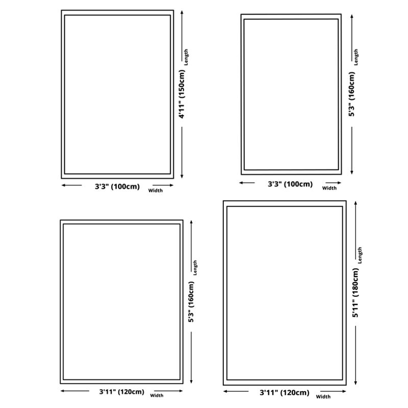 Black Geometric Carpet Polyester Minimalist Indoor Rug Anti-Split Area Carpet for Home Decoration