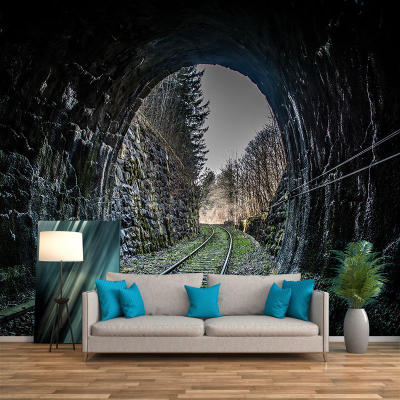 Photography Horizontal Tunnel Mural Wallpaper 3D Scene Wall Decor Bedroom Wall Murals