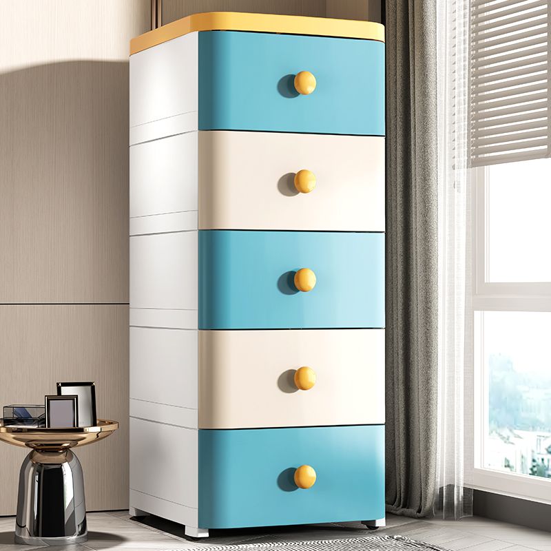 5-Drawer Wardrobe Armoire with Legs Modern Plastic Storage Cabinet