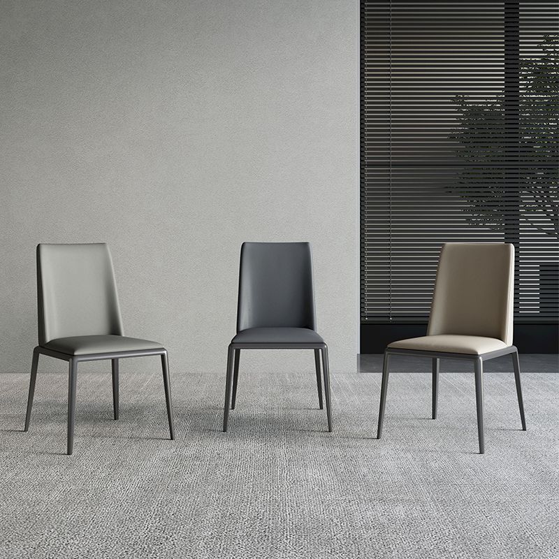 Industrial Upholstered Armless Chair Kitchen Parsons Dining Chair