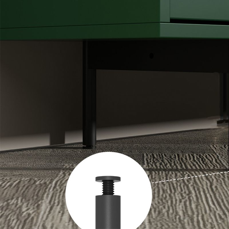 Modern Accent Chest with 6 Drawers and 4 Straight Black Legs