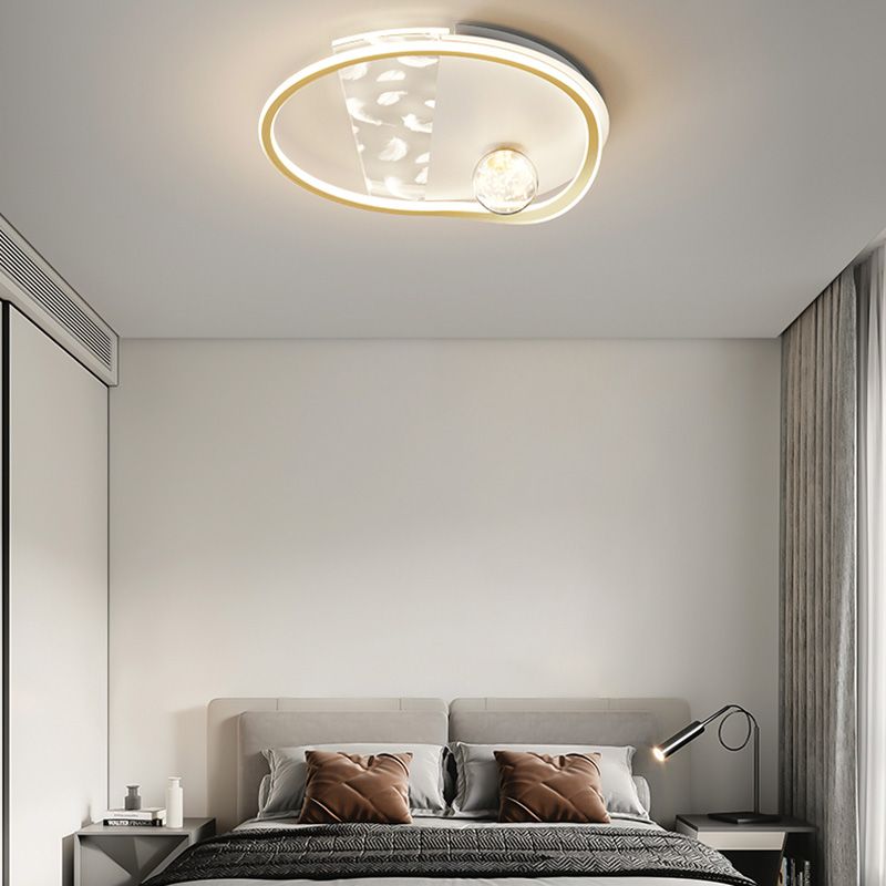 Plafonnier LED moderne et créatif en plumes, 3 lumières en fer, pour salon et chambre à coucher
