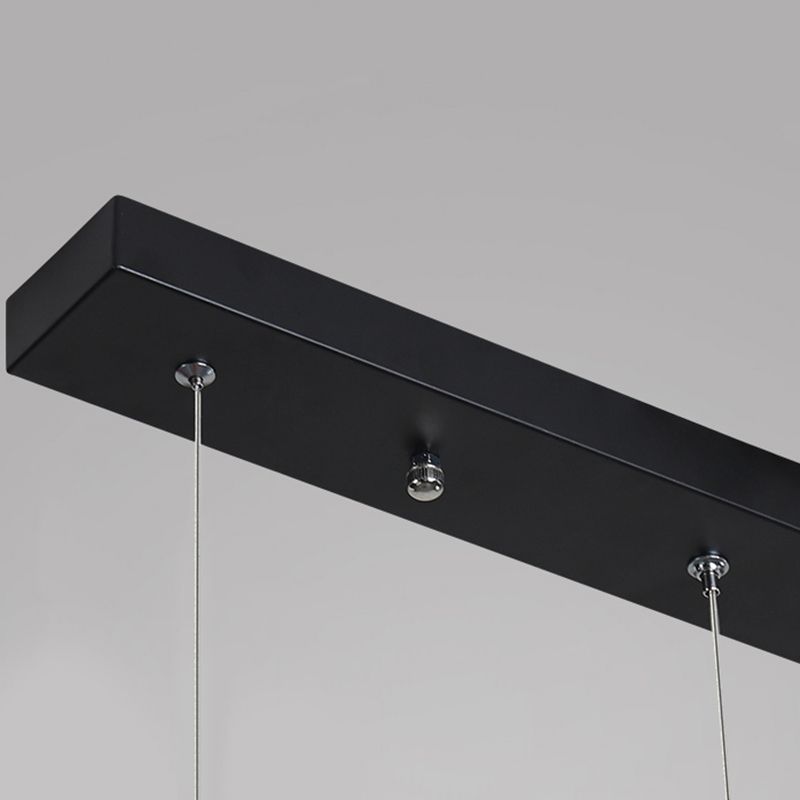 Luci dell'isola del cerchio lineare moderno illuminazione isola metallo 4 luci isola luminose in bianco e nero