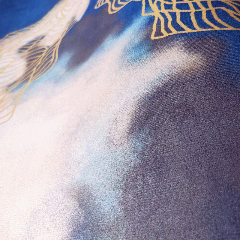 Navy Modern Rug Polyester Graphic Rug Stain Resistant Rug for Living Room