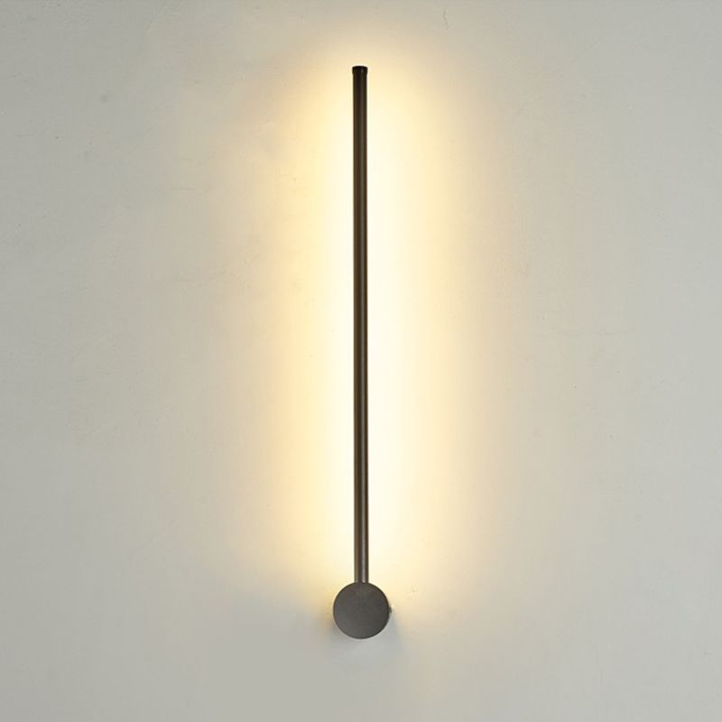 Aluminium LED Linear Wall Sconce in Modern Concise Style Wrought Iron Indoor Wall Light with Silicone Shade
