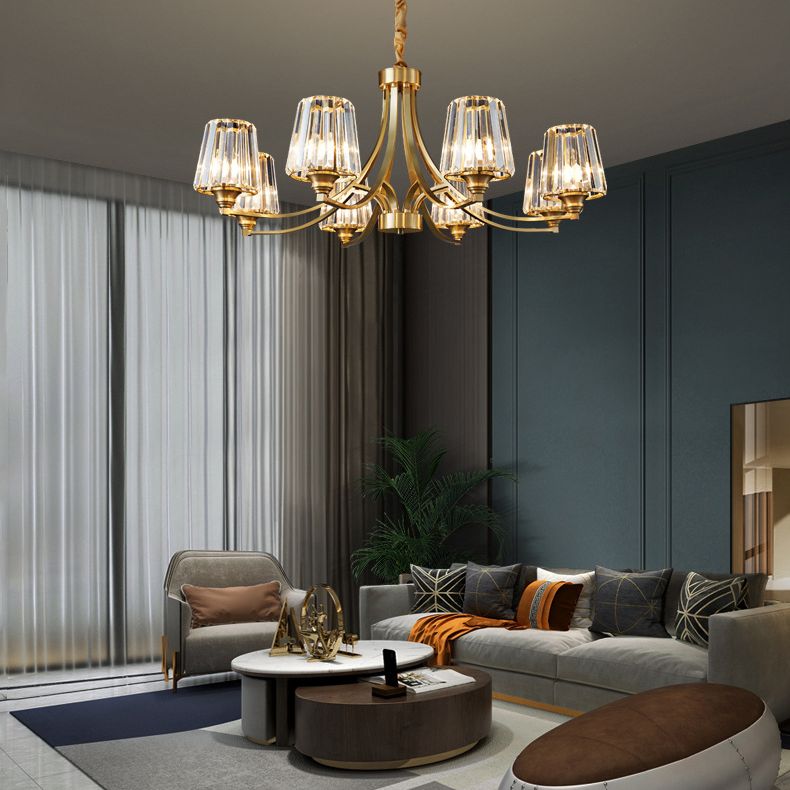 Postmodern Starburst Chandelier Pendant Light Glass Hanging Light Fixtures for Living Room