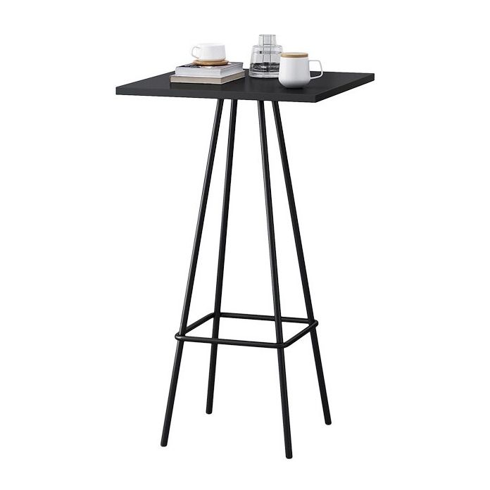 Modern Bar Table Square Metal Dining Table - 23.6" W x 23.6" L x 41.3" H
