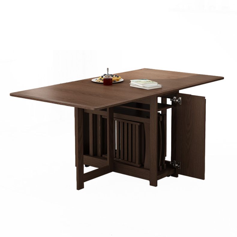 Rubberwood Solid Wood Dining Table Mid-Century Rectangle Dining Site Table