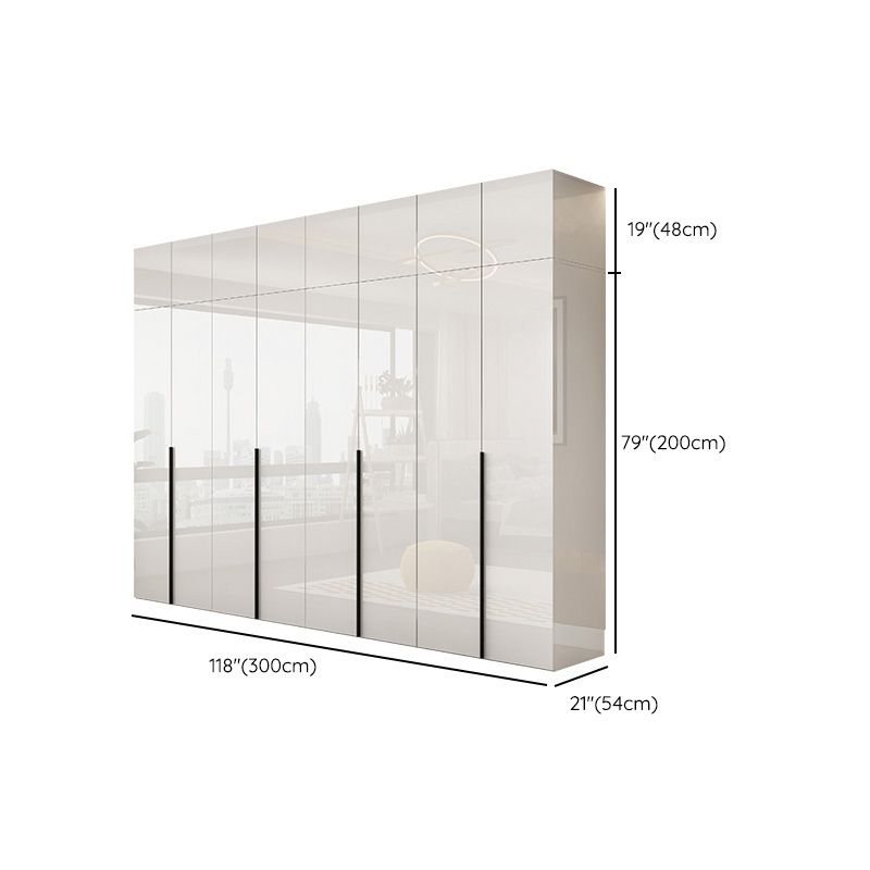 White Colour Wooden Wardrobe Soft Close Drawer Wardrobe Closet for Bedroom