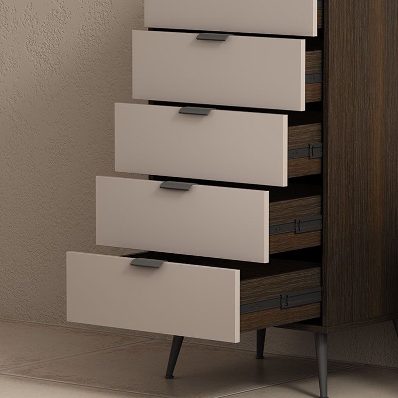 Contemporary Bedroom Stone Storage Chest Vertical Chest with Drawers