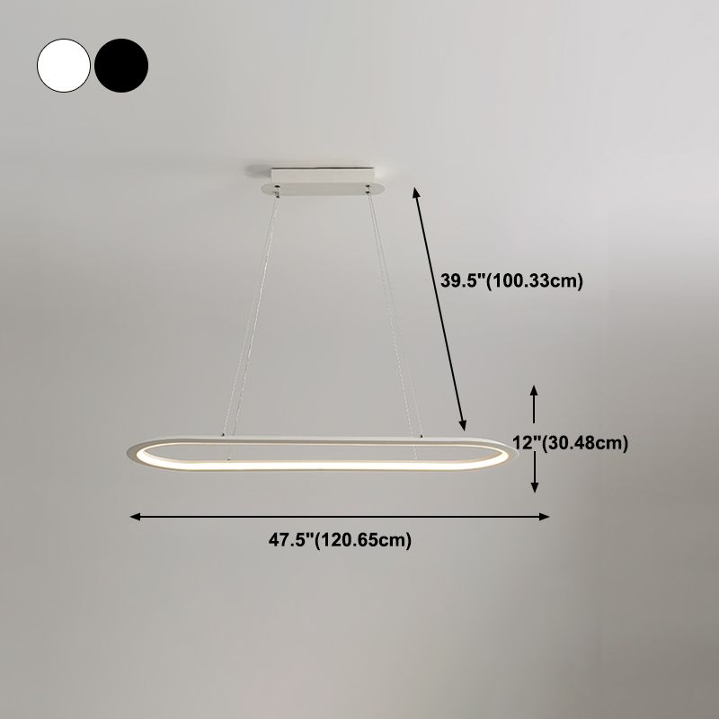 Linéaire de forme île Lumière moderne Métal d'éclair