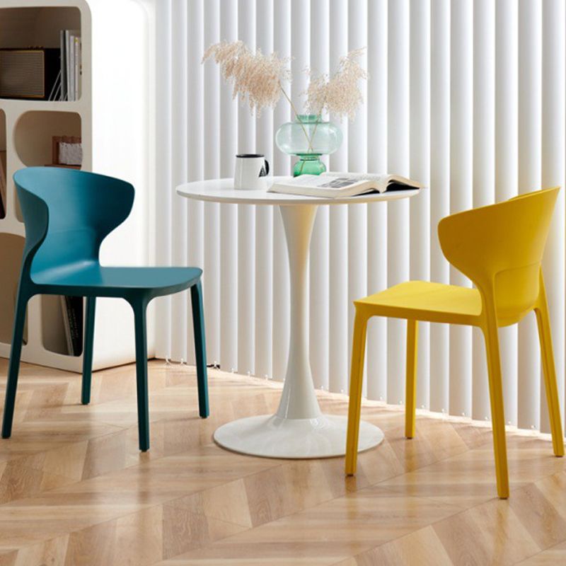 Sedia da pranzo in plastica scandinava cucina in plastica sedia laterale