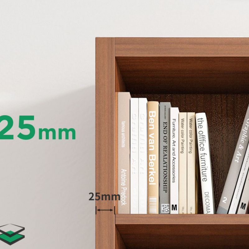 Closed Back Bookshelf Standard Engineered Wood Scandinavian Bookcase