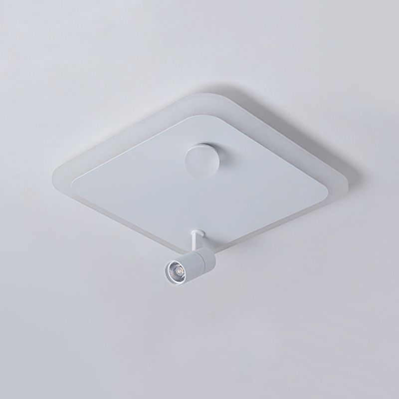White Flush Mount Ceiling Light LED Ceiling Lamp Fixture with Spotlights for Bedroom