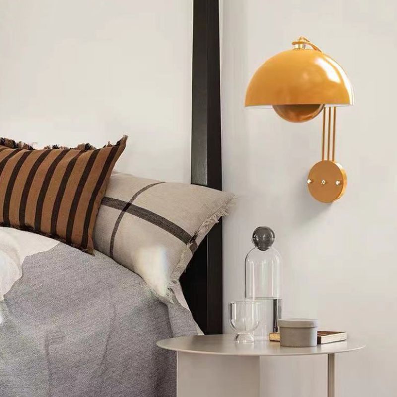 Metal Round Shape Wall Mount Lighting Nordic Macaroon 1-Light Wall Mounted Light Fixture