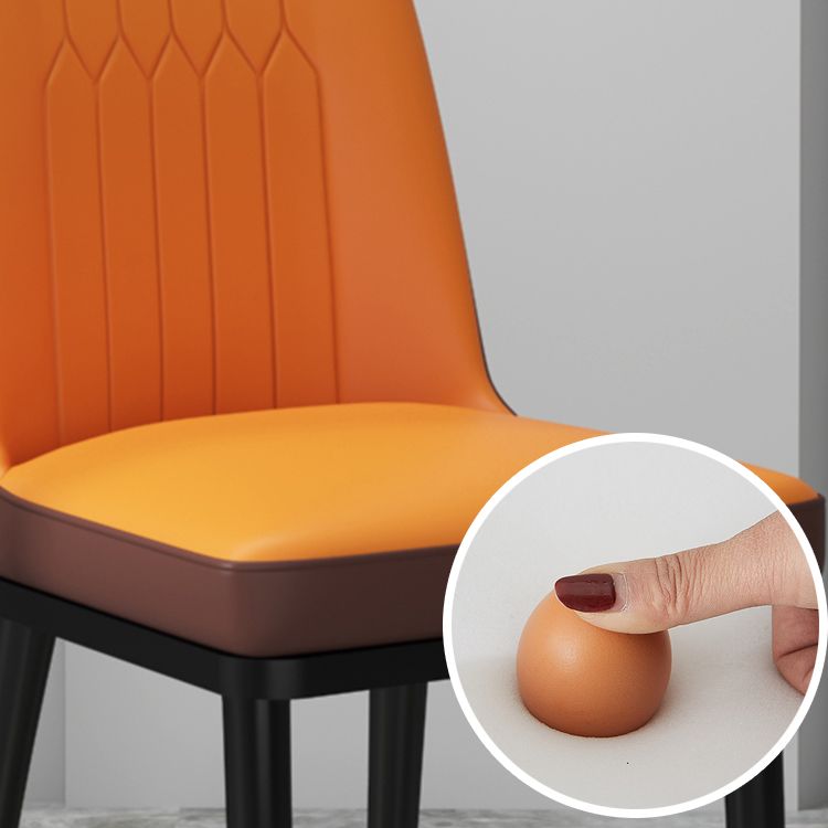 Chaise de salle à manger en métal de Style scandinave, chaise de salle à manger Parsons sans accoudoirs pour la maison