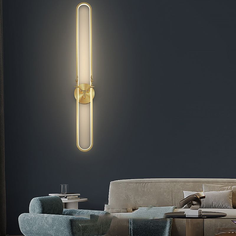 Brass Geometric Wall Light Nordic Style LED Wall Sconce for Living Room