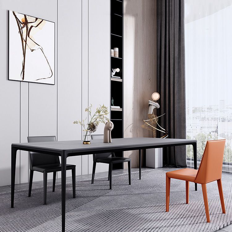 Modern 1/4/5/6 Pieces Aluminium Dinette Set with Sintered Stone Top Dining Table Set