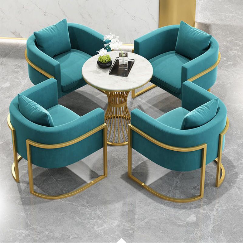 Velvet Gold Modern Sofa Tuxedo Arm Loveseat Contemporary Style
