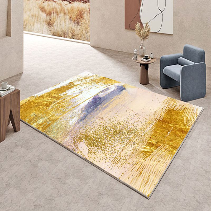 Luxuriant Modern Rug Black Graphic Carpet Washable Indoor Rug for Home Decor