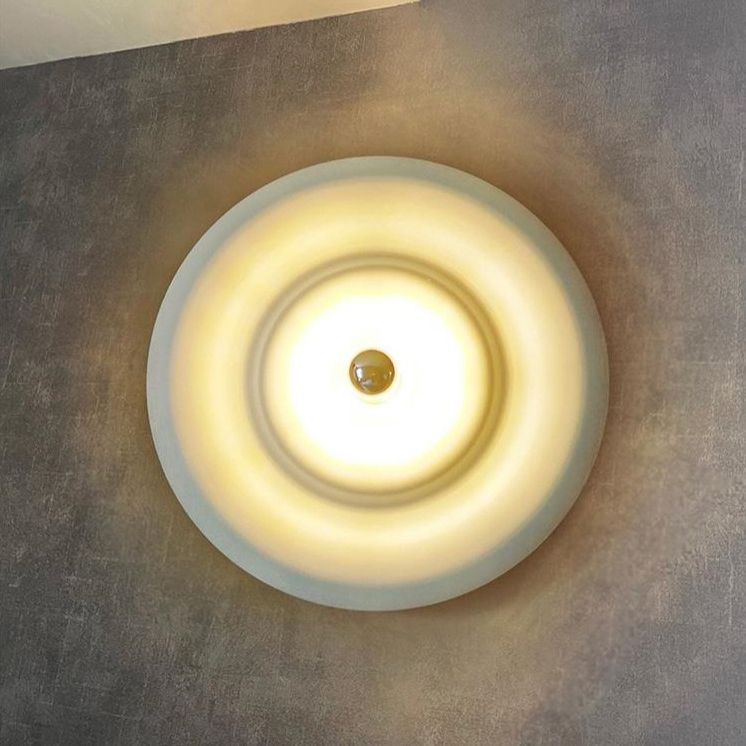 1 Light Circular Wall Mounted Lamp Contemporary Metal Wall Light Sconces