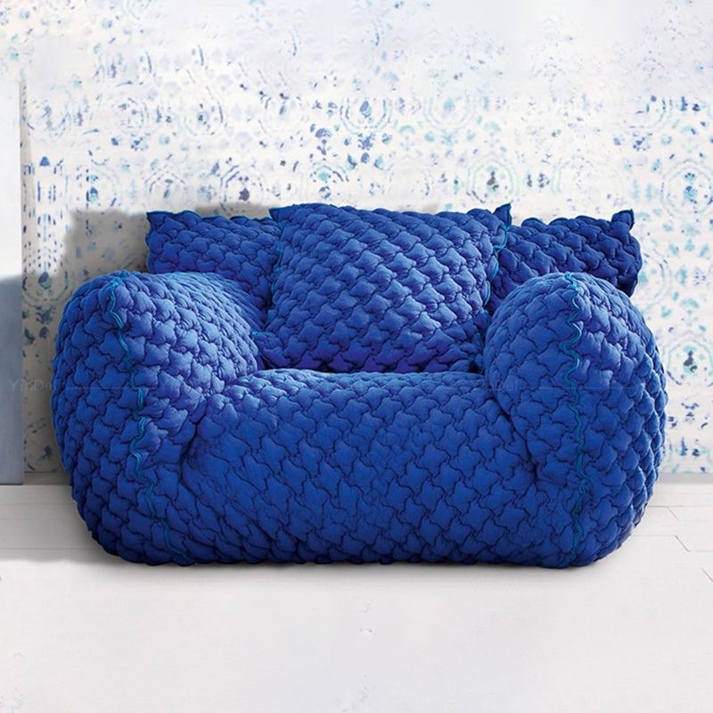 33" High Cotton Contemporary Round Arm Sofa with Tight Back for Apartment, Living Room