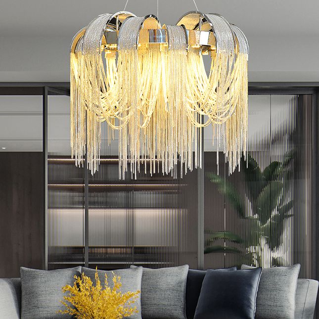 Luminaires de plafond en aluminium à glace pour lustre postmoderne pour le salon