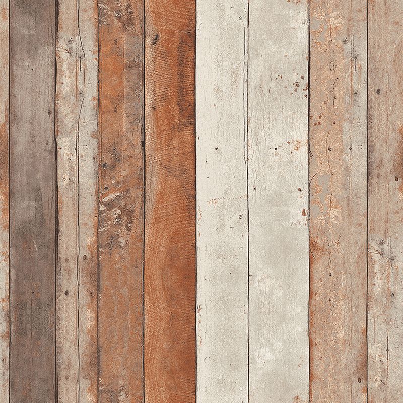 Wallpaper Roll Rustic Reclaimed Wood Plank Multicolored Wall Decor for Children Bedroom