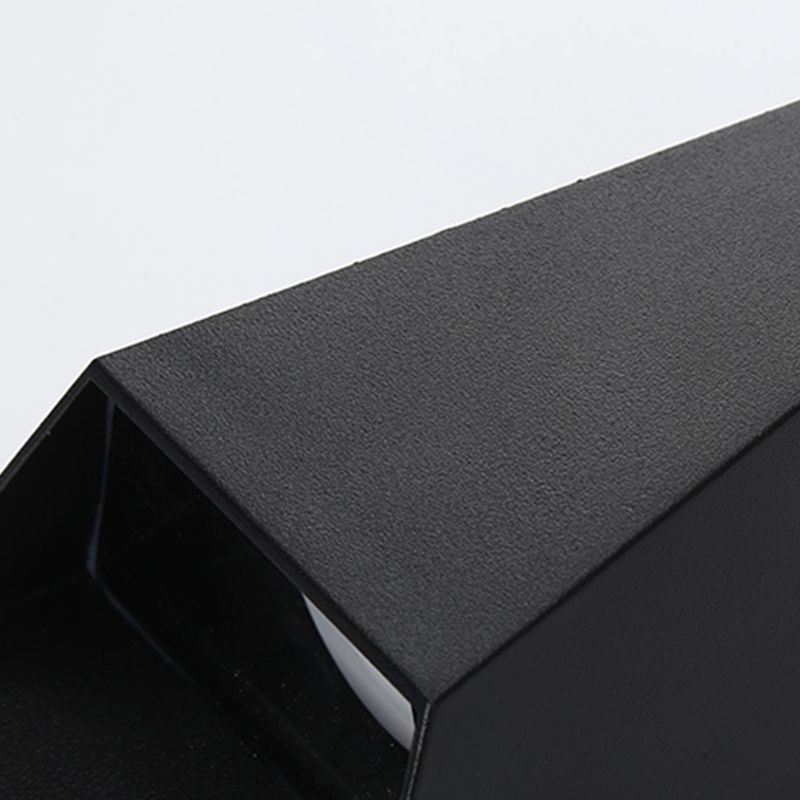 Zeitgenössische schwarze Wandleuchte geometrische Wandscheibe mit Aluminium für draußen
