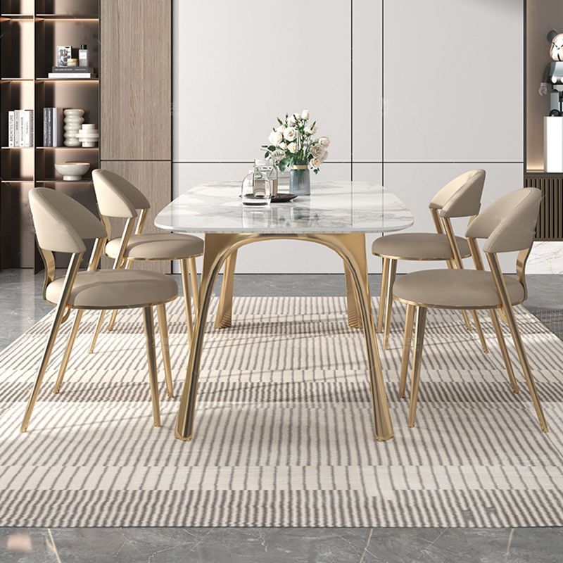 Glam Sintered Stone Dining Set 1/4/5/6/7 Pieces Dining Set for Dining Areas