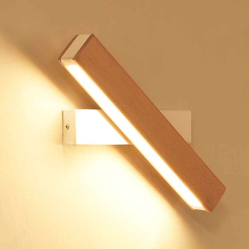 1 Licht geometrische Wandleuchten moderne einfache Stil Holzwandbeleuchtung in Braun